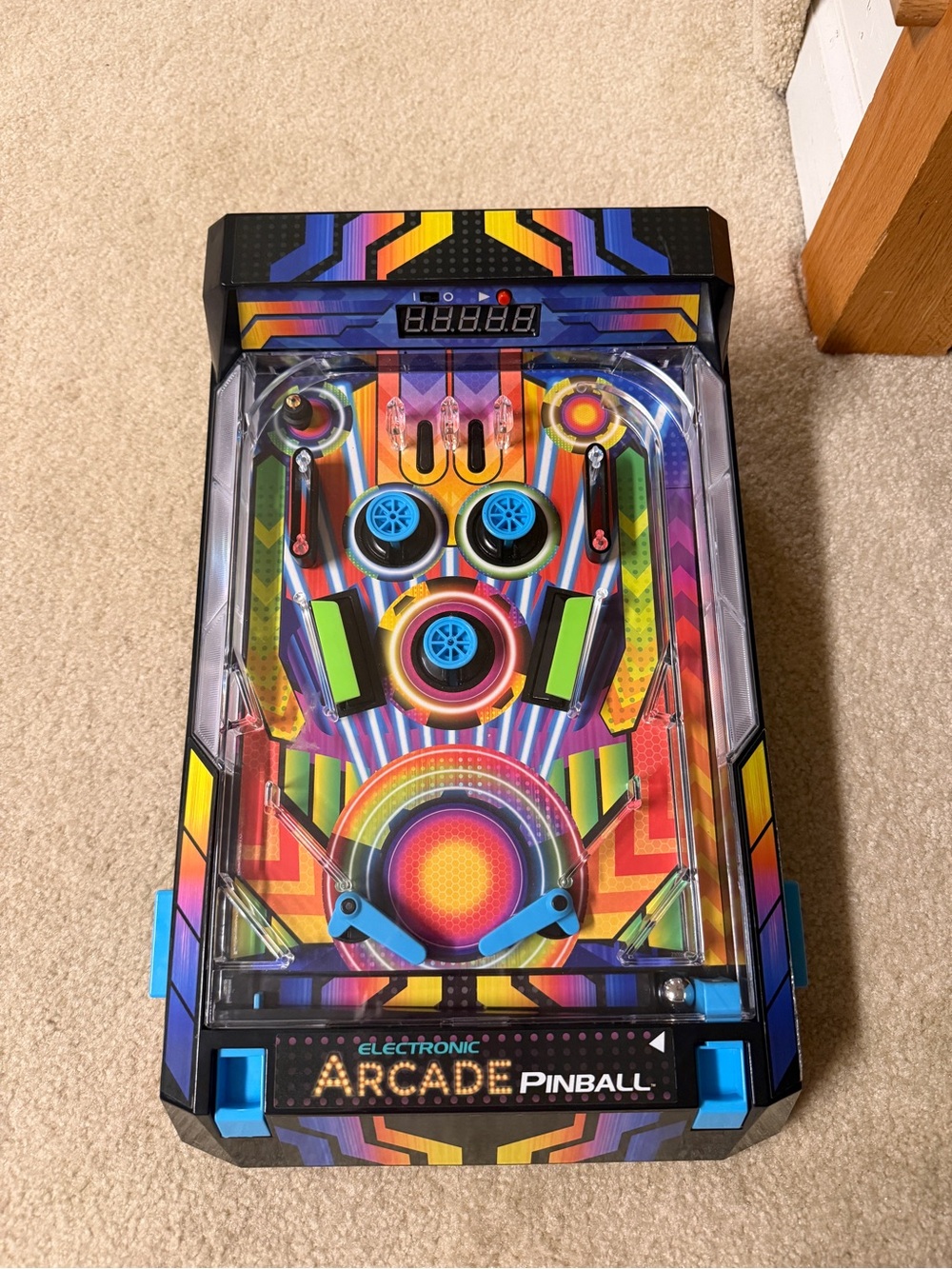 Electronic Arcade Pinball Machine - Rainbow Graphic